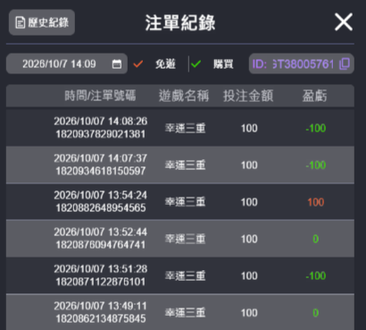 ATG幸運三重街機實測數據