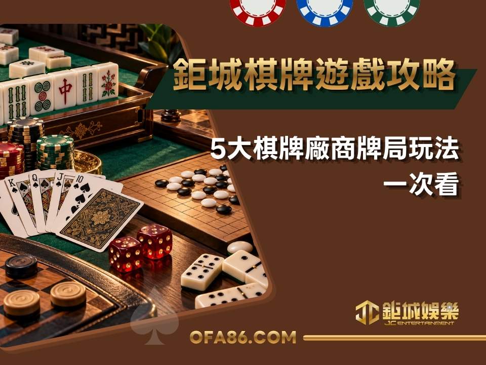 鉅城娛樂城棋牌遊戲全攻略|5大廠商牌局玩法一次看! 1 鉅城娛樂城棋牌遊戲全攻略|5大廠商牌局玩法一次看!